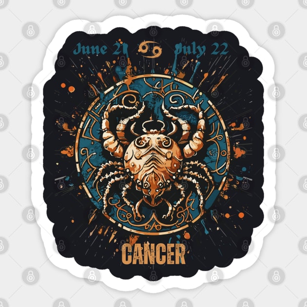 Perfect gift for a Cancerian Sticker by Ironclaw